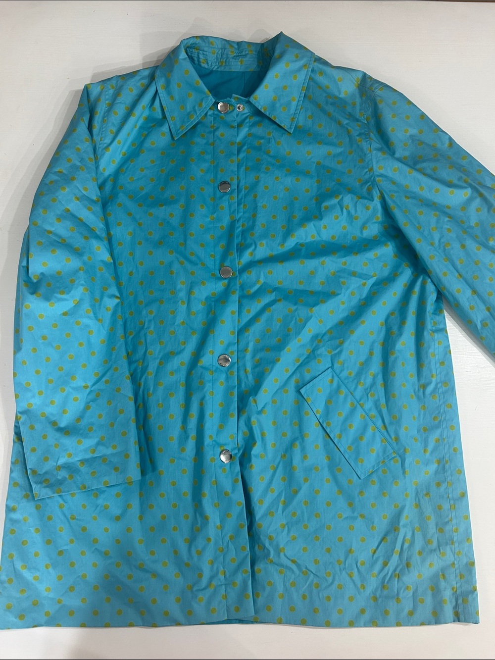 Jones New York Blue Reversible Rain Jacket
